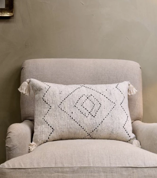 Nkuku Kajala Cotton Cushion In Natural 60 X 40 2 Nkuku Kajala Cotton Cushion In Natural 60 X 40