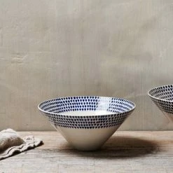 Nkuku Indigo Drop Serving Bowl