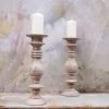 Nkuku Akello Mango Wood Candlestick
