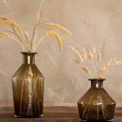 Nkuku Coffee Brown Zaani Glass Vase Medium