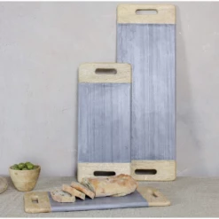 Nkuku Bwari Marble Platter Grey Small