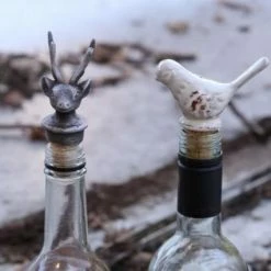 Nkuku Antique Iron Stag Bottle Stopper