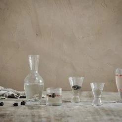 Nkuku Yala Hammered Champagne Glasses Clear Glass