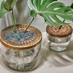 Nkuku Ramla Tapered Vase with Lid