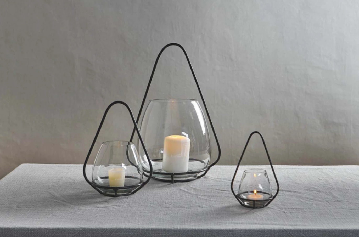 Nkuku Keeto Glass Tealight Holder 2 Nkuku Keeto Glass Tealight Holder