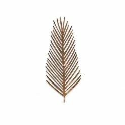 Nkuku Kiko Brass Foliage Artwork - Matt Brass