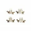 Nkuku Set of 4 Antique Brass Stag Napkin Rings