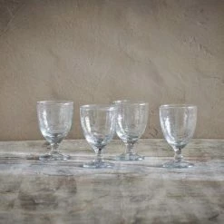 Nkuku Yala Hammered Wine Glass Set Of Four