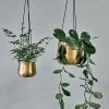Nkuku Atsu Brass Hanging Planter
