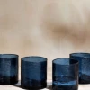 Nkuku Yala Hammered Indigo Tumbler Glass