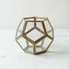 Nkuku Menni Hexagonal Brass Lantern