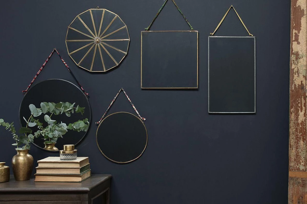 Nkuku Kiko Small Round Mirror Antique Brass 2 Nkuku Kiko Small Round Mirror Antique Brass