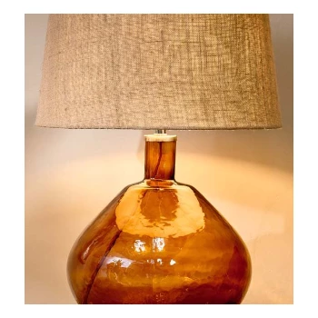 Nkuku Baba Glass Lamp In Burnt Amber Large 2 Nkuku Baba Glass Lamp In Burnt Amber Large