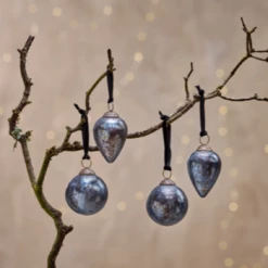 Nkuku Jalshara Baubles - Antique Smoke - Set of 4