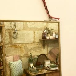 Nkuku Kiko Rectangular Brass Mirror