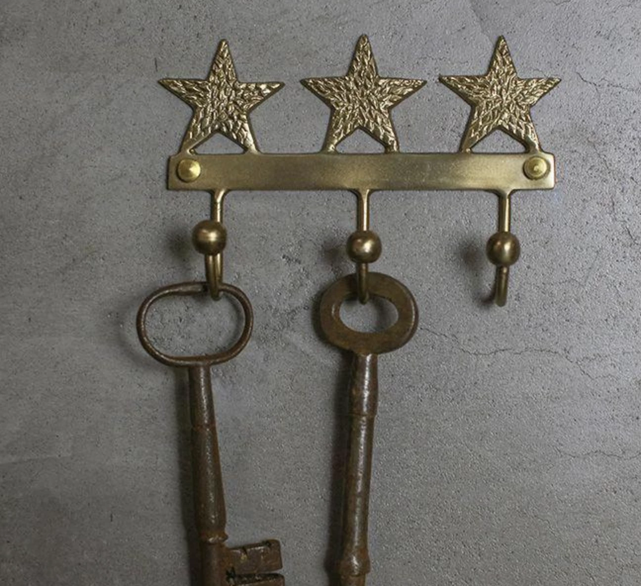 Nkuku Star Brass Hooks Set of 2 2 Nkuku Star Brass Hooks Set of 2
