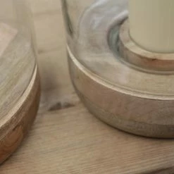 Nkuku Small Idha Tapered Hurricane Lantern 12 Nkuku Small Idha Tapered Hurricane Lantern