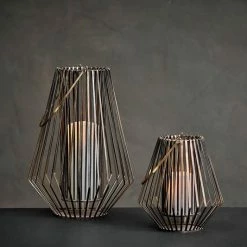 Nkuku Atu Conical Wire Lantern Small