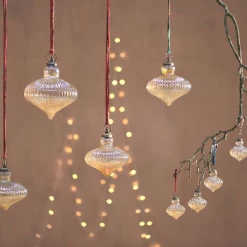 Nkuku Set of 4 Gold Luster Eliza Baubles