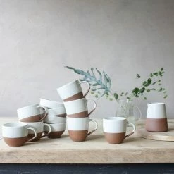 Nkuku White & Terracotta Large Mali Mug