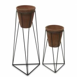 Nkuku Small Jara Terracotta Planter With Stand