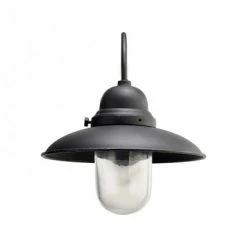 Nkuku Phena Outdoor Swan Neck Metal Wall Lamp - Antique Black