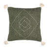 Nkuku Lamandi Moss Green Recycled Cushion Cover - Square