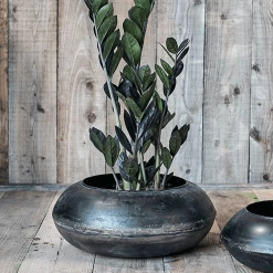 Nkuku Large Endo Reclaimed Iron Round Planter