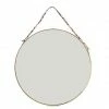 Nkuku Kiko Round Mirror Antique Brass Large