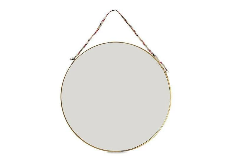 Nkuku Kiko Round Mirror Antique Brass Large 1 Nkuku Kiko Round Mirror Antique Brass Large