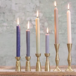 Nkuku Jahi Brass Candlestick By Nkuku