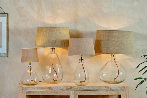 Nkuku Baba Glass Lamp - Clear Glass 3 Nkuku Baba Glass Lamp - Clear Glass