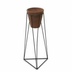 Nkuku Small Jara Terracotta Planter With Stand