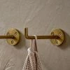Nkuku Brass Aniko Iron Hook - Set Of 2