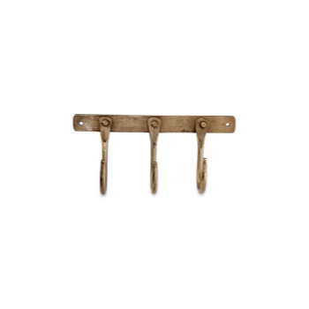 Nkuku Kuna Iron Hooks - Antique Brass Small 1 Nkuku Kuna Iron Hooks - Antique Brass Small