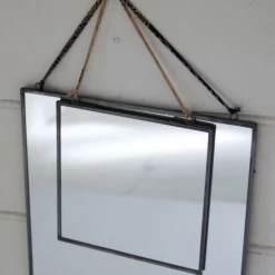 Nkuku Kiko Antique Zinc Mirror 30 x 30cm
