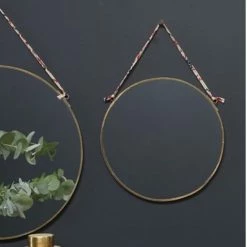 Nkuku Small Round Kiko Brass Mirror