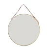 Nkuku Large Round Brass Kiko Mirror