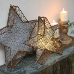 Nkuku Large Metal and Wire Chatari Star