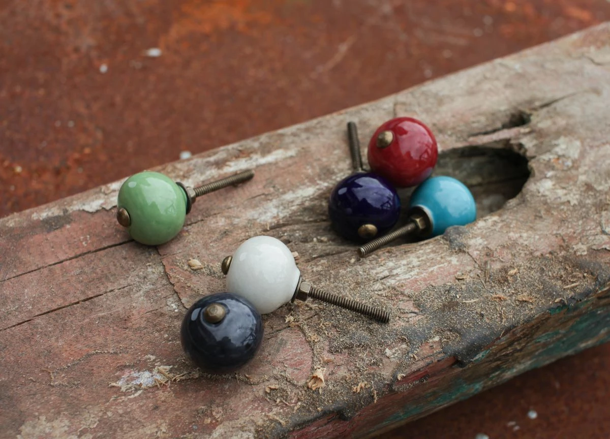 Nkuku Navy Blue Ceramic Kitu Knob 2 Nkuku Navy Blue Ceramic Kitu Knob