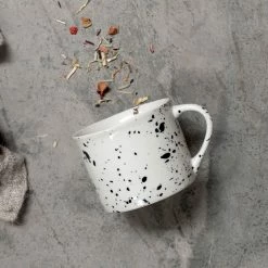 Nkuku Set of 2 Ama Black Splatter Mugs