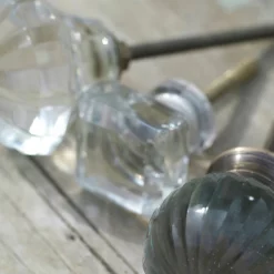 Nkuku Clear Glass Square Door Knob