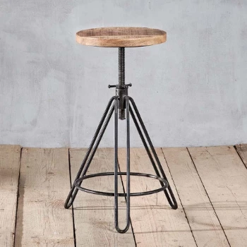 Nkuku Arvi Iron and Mango Wood Stool 2 Nkuku Arvi Iron and Mango Wood Stool