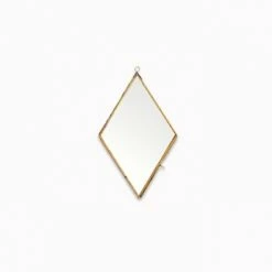 Nkuku Small Brass Crystal Diamond Kiko Frame