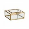 Nkuku Nalou Jewellery Box With Frame - Antique Brass - Small