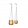 Nkuku Atsu Brass Hanging Planter - Small