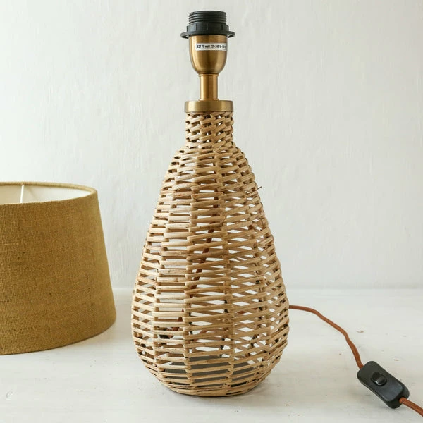 Nkuku Darma Wicker Lamp Base - Small Tall 4 Nkuku Darma Wicker Lamp Base - Small Tall