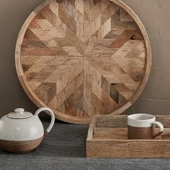 Nkuku Mango Wood Pawi Round Tray