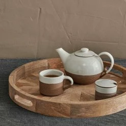 Nkuku Pawi Mango Wood Tray - Round