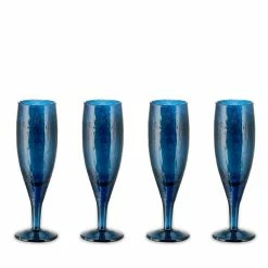 Nkuku Yala Hammered Champagne Glass Set Of 4